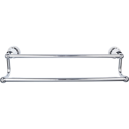 Top Knobs HUD7PC: 18" cc Hudson Bath Double Towel Bar - Polished Chrome