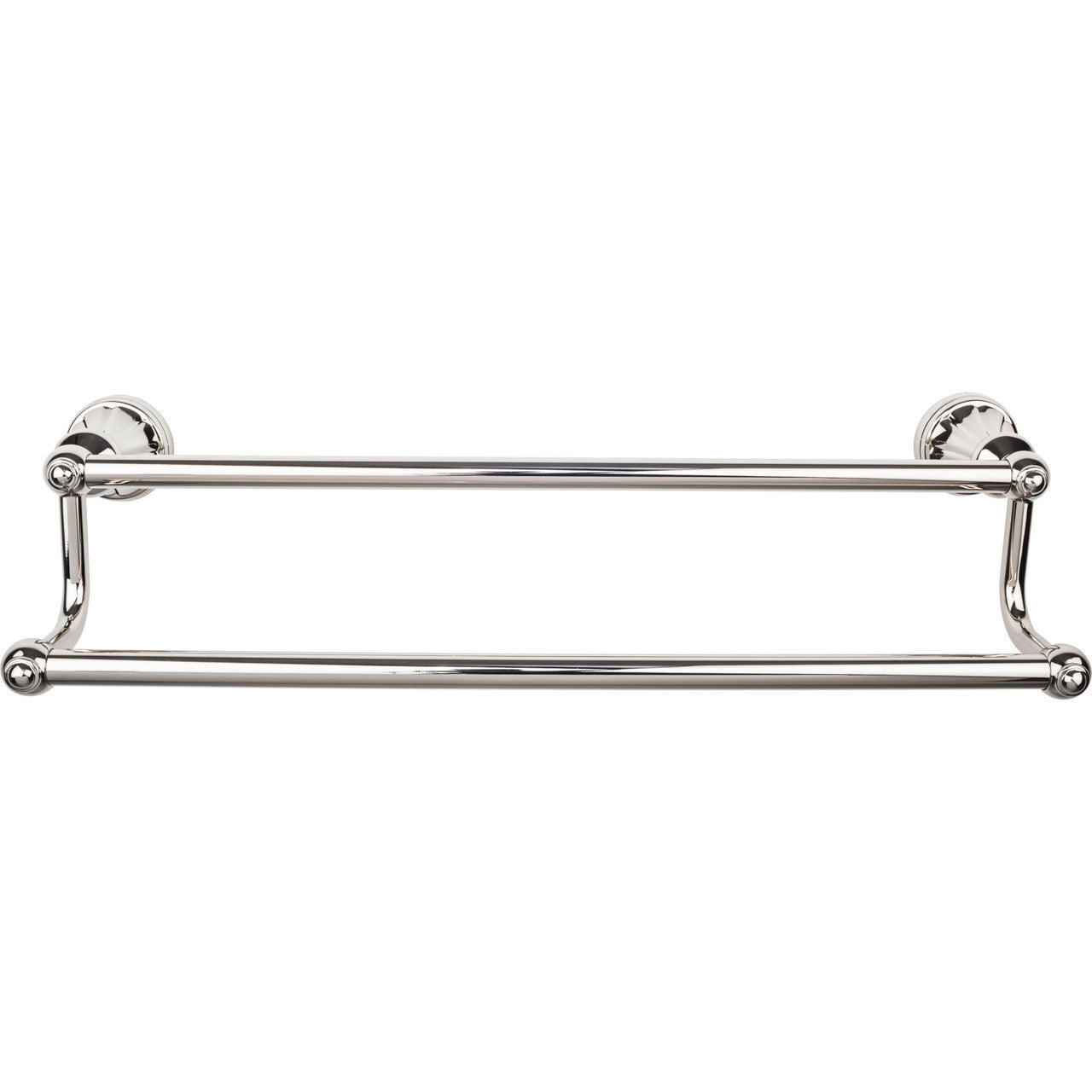Top Knobs HUD7PN: 18" cc Hudson Bath Double Towel Bar - Polished Nickel