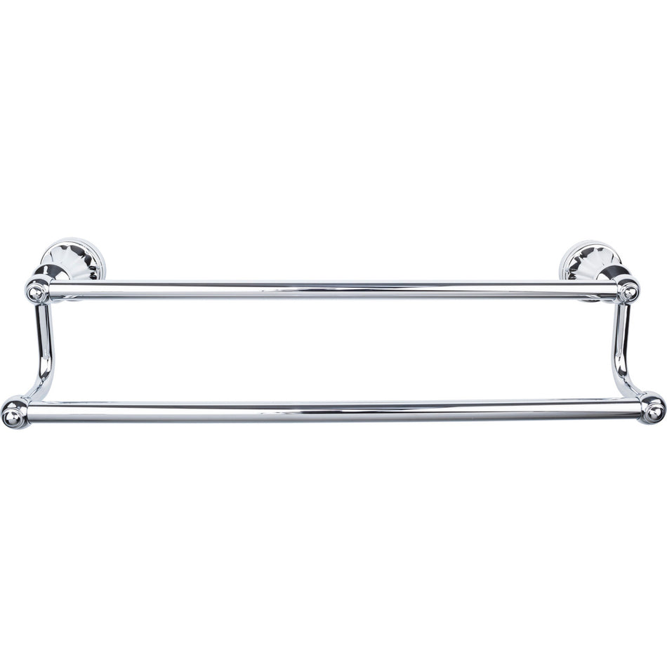 Top Knobs HUD9PC: 24" cc Hudson Bath Double Towel Bar - Polished Chrome