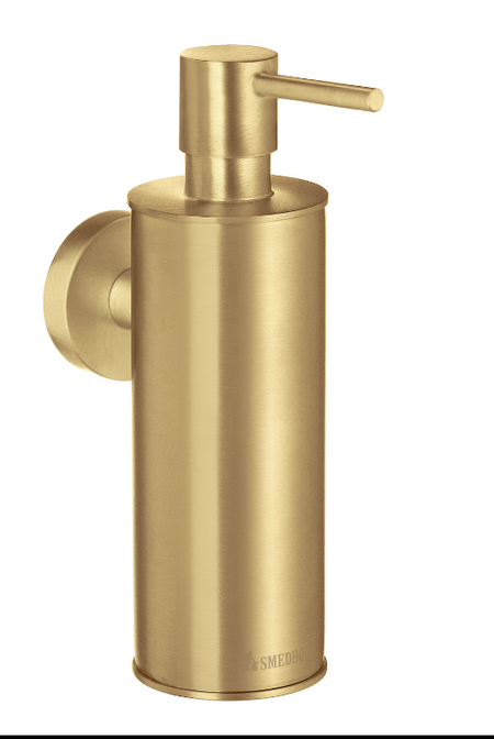 Smedbo HV370: Home Wall-Mount Soap Dispenser - Brushed Brass