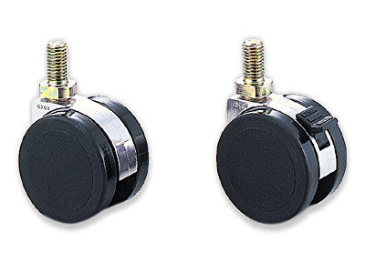Bolt Mount Double Wheel Caster with Brake - 330 lb. Load Capacity