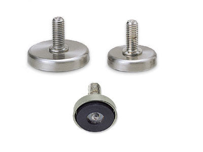 Sugatsune MKRS-50N3: 50mm Leveling Glide w/Rubber Pad - Satin Stainless Steel