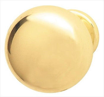 Hafele 134.43.801: 31mm Contemporary Round Cabinet Knob - Polished Brass