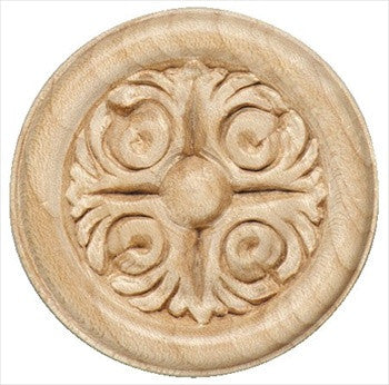 Hafele 194.78.150: Acanthus Carved Rosette Moulding - Maple