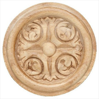 Hafele 194.78.151: Acanthus Carved Rosette Moulding - Maple
