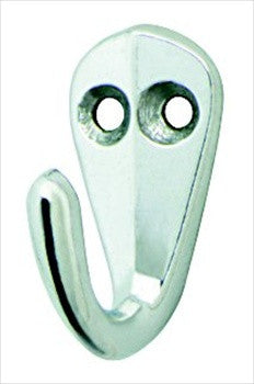 Hafele 845.01.806: Double Wall Hook - Polished Aluminum