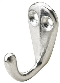 Hafele 845.02.803: Single Wall Hook - Polished Aluminum