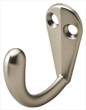 Hafele 845.01.620: Double Wall Hook - Matte Nickel