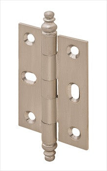 Hafele 354.36.600: Mortise Butt Cabinet Hinge w/Minaret Finial - Brushed Nickel