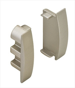 Hafele 151.86.089: 49mm L-Profile End Cap for Edge Pull - Use with haf-151.86.030 Stainless Steel Look
