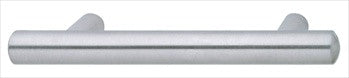 Hafele 117.05.600: 96mm cc Veranda Round Bar Cabinet Pull - Matte Stainless Steel