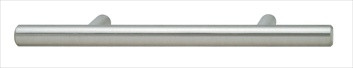Hafele 101.20.751: 96mm cc Contemporary Round Bar Cabinet Pull - Stainless Steel Look
