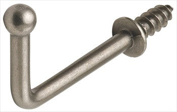 Hafele 510.86.601: 38mm x 25mm Ball Point Wall Hook - Matte Nickel