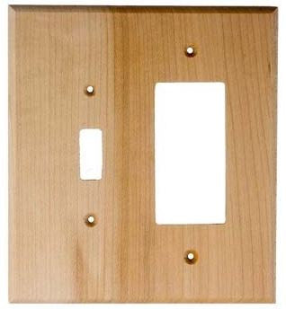 Sierra Lifestyles 682579: Traditional Single Toggle/Single Rocker Switchplate - Rustic Hickory