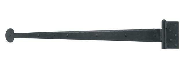 Acorn IHLBP: 30-3/4" Bean Strap Hinge - Black Rough Iron