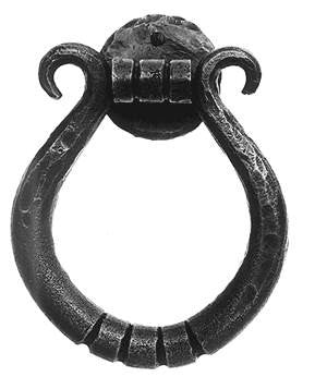 Acorn IMABP: 8-3/8" Tuscan Ring Door Knocker - Forged Iron