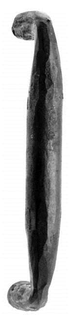Acorn IRNBP: 10" Iron Art Round Bar Door Pull - Black Iron