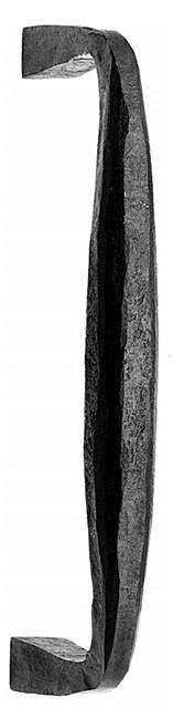 Acorn IRQBP: 10" Iron Art Square Bar Door Pull - Black Rough Iron