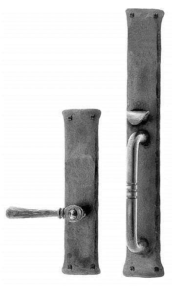 Acorn IUABW: 16" Handle/Lever Dummy Entrance Set (right hand) - Black Iron