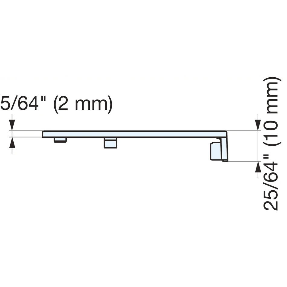 Sugatsune J95SC-25BC: Safety Cover for 25mm Overlay J95 Series Hinges in Black Chrome finish.