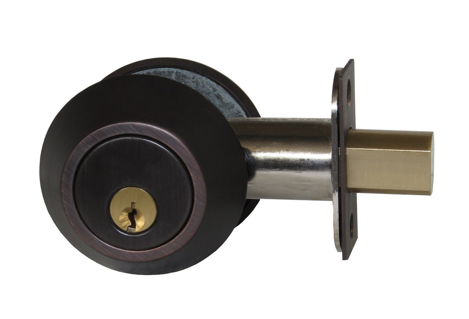 Acorn JT5BI: Single Cylinder Deadbolt - Smooth Black Iron