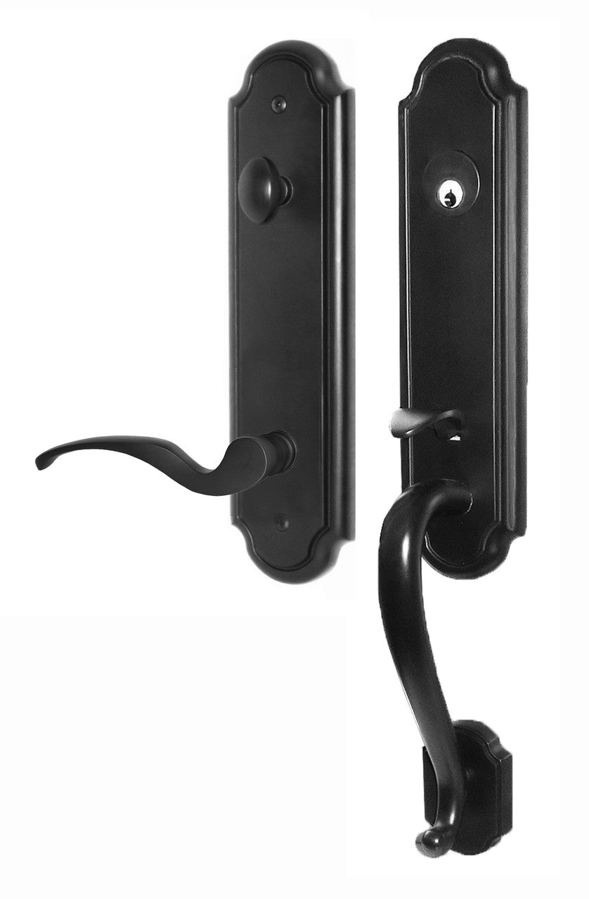 Acorn JT7BI: Single Cylinder Handle/Lever Entrance Lockset (left hand) - Black Iron