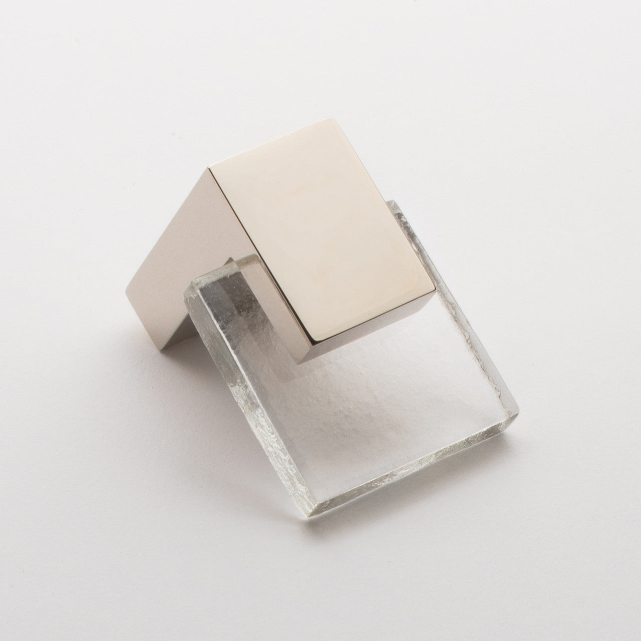 Sietto K-1200-PN: 1-5/8" Affinity Cabinet Knob - Clear w/Polished Nickel Base