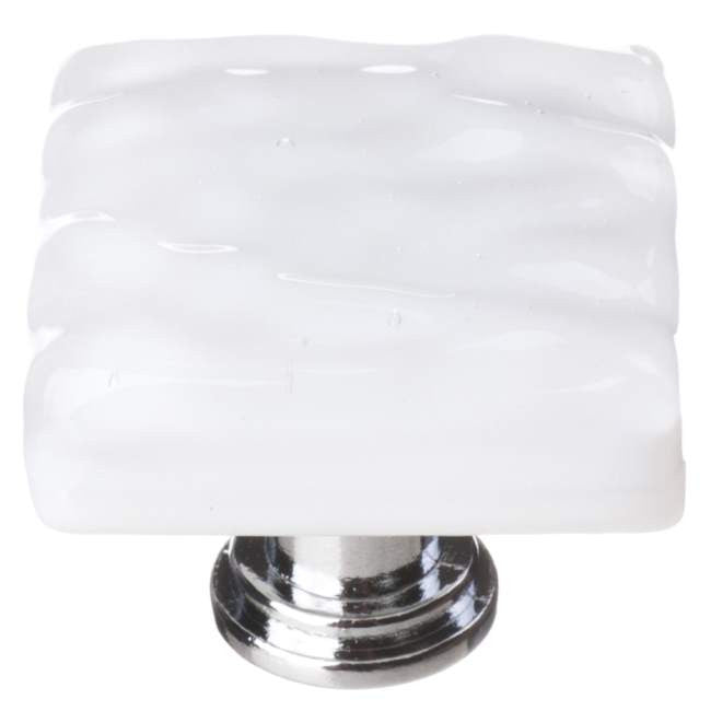 Sietto K-212: 1-1/4" Glacier Cabinet Knob - White