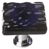 Sietto K-213: 1-1/4" Glacier Cabinet Knob - Black