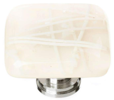 Sietto K-500: 1-1/4" Cirrus Cabinet Knob - Vanilla & White
