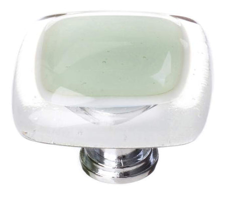 Sietto K-712: 1-1/4" Reflective Cabinet Knob - Spruce Green