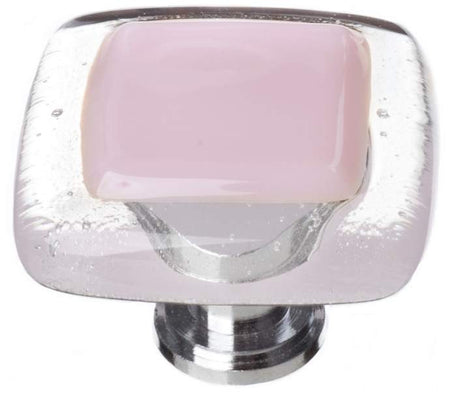Sietto K-717: 1-1/4" Reflective Cabinet Knob - Pink