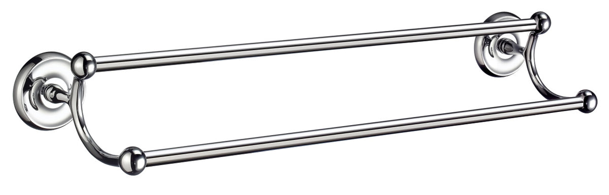 Smedbo K2364: 24" cc Villa Double Towel Bar - Polished Chrome