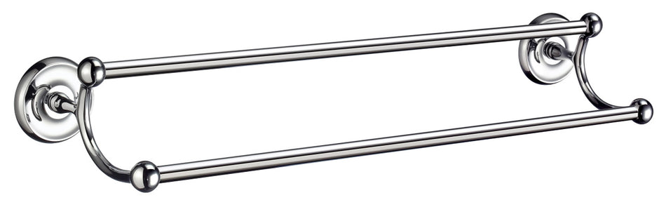 Smedbo K2364: 24" cc Villa Double Towel Bar - Polished Chrome