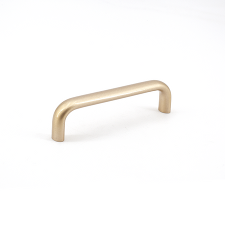 Sugatsune KK-H110SSG: 100mm cc Oval Bar Cabinet Pull - Satin Gold