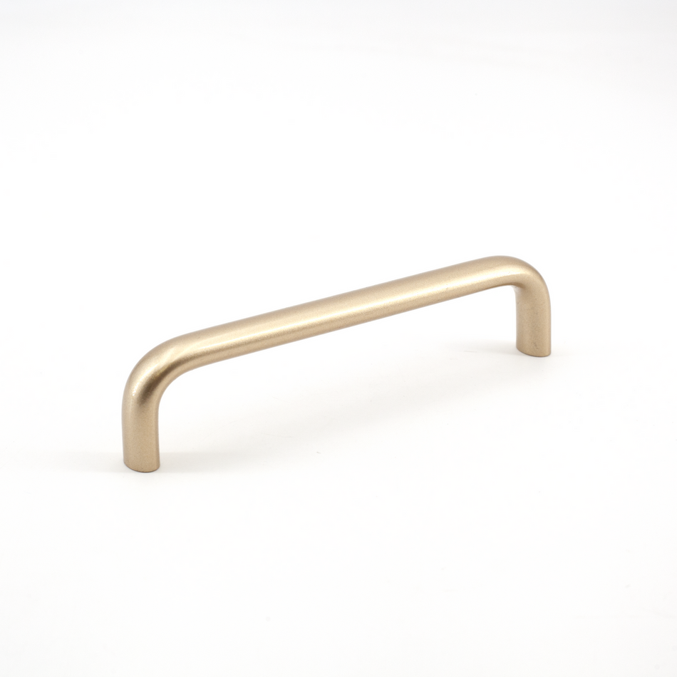 Sugatsune KK-H130SSG: 120mm cc Oval Bar Cabinet Pull - Satin Gold