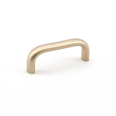Sugatsune KK-H80SSG: 70mm cc Oval Bar Cabinet Pull - Satin Gold