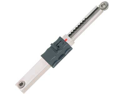 Sugatsune L-FS140: 5-1/2" Mini Lid Stay w/Lock - Polished Stainless Steel/Dark Grey