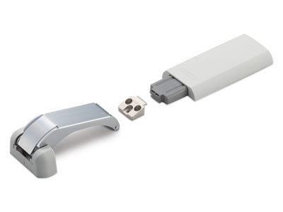 Sugatsune LAD-ST-M: Medium Torque Lift Assist Damper w/Angle Stopper - Off White/Chrome/Nickel