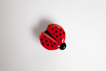 Grace White LB: Ladybugs Cabinet Knob - Multicolor