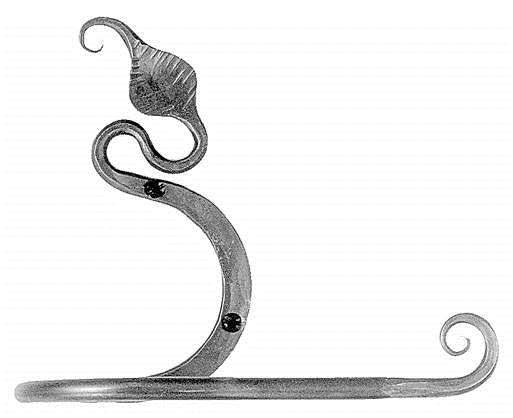Acorn LBABP: 5" Leaf Bath Tissue Holder - Forged Iron