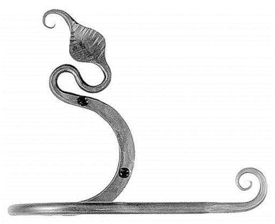 Acorn LBABP: 5" Leaf Bath Tissue Holder - Forged Iron