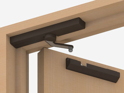 Sugatsune LDD-S-R/LBR: Surface Mount Door Damper (right) - Light Brown