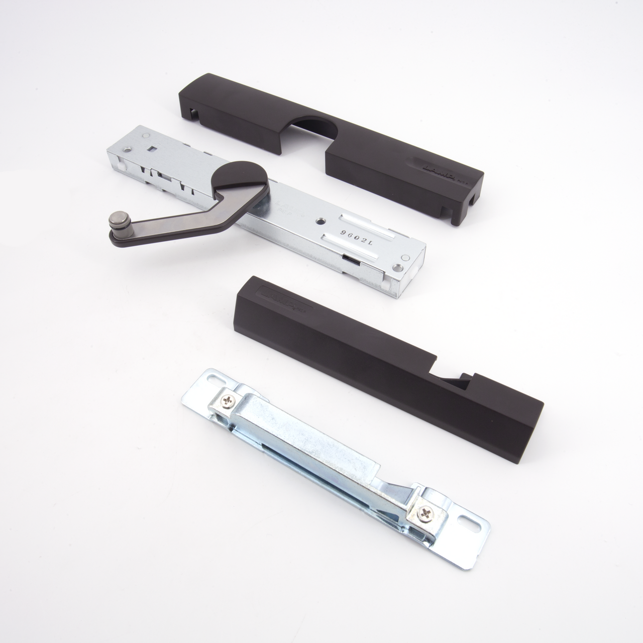 Sugatsune LDD-S-L/DBR: Surface Mount Door Damper (left) - Dark Brown