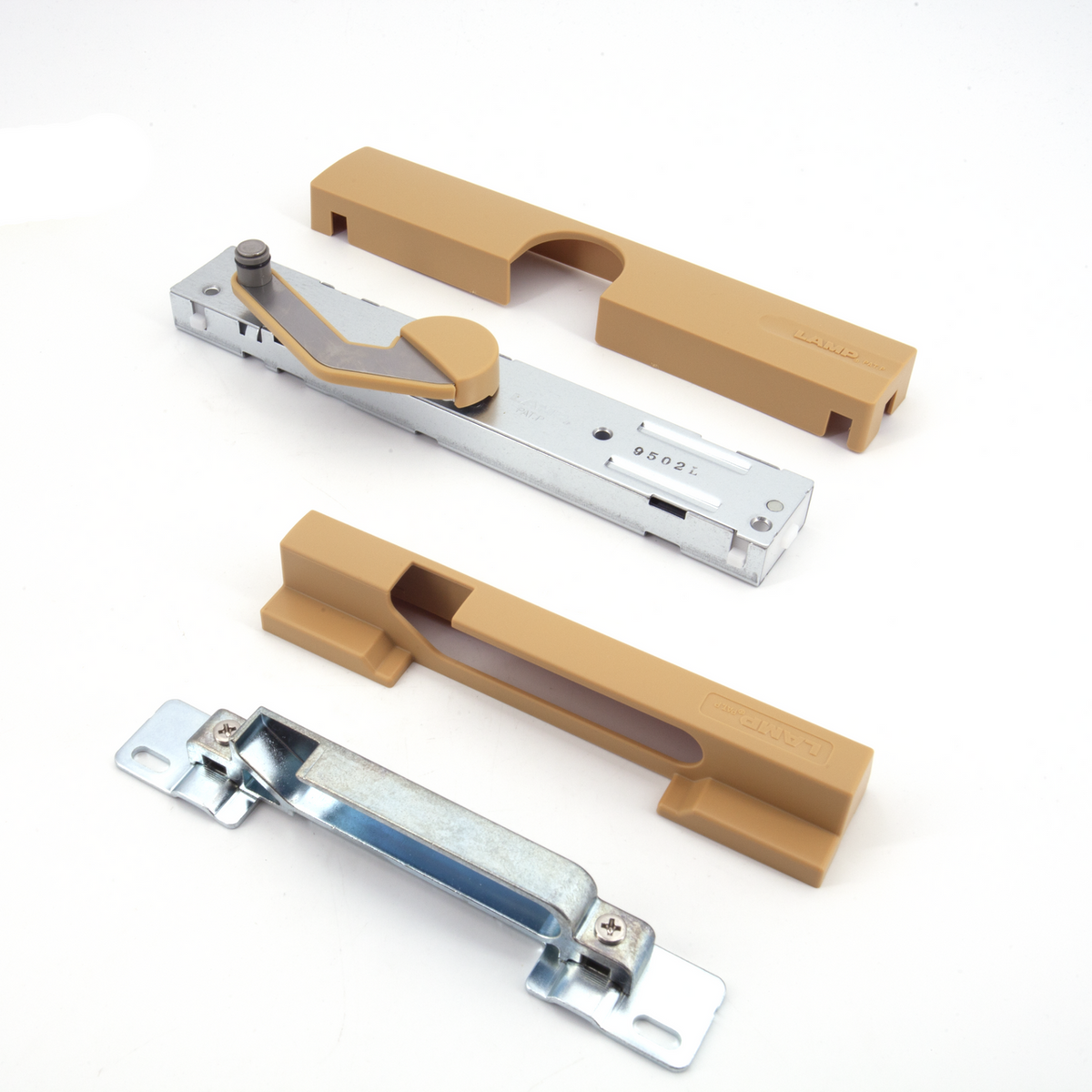 Sugatsune LDD-S-L/LBR: Surface Mount Door Damper (left) - Light Brown