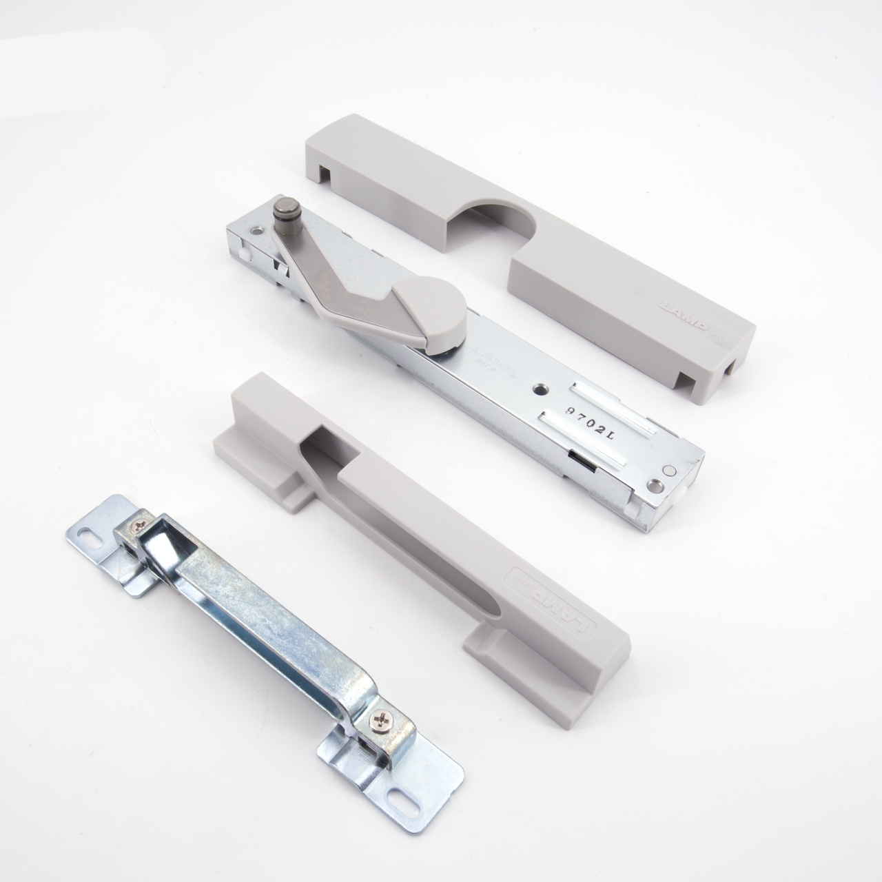 Sugatsune LDD-S-L/LGR: Surface Mount Door Damper (left) - Light Grey