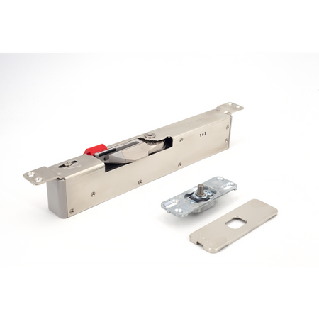 Sugatsune LDD-V100-NI-L: Heavy Duty Mortise Mount Door Damper (left) - Nickel