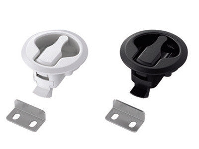 Sugatsune LJ-61-BLK: Round Flush Slam Latch w/Lever Pull - Black