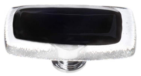 Sietto LK-700: 2" Reflective Cabinet Knob - Black