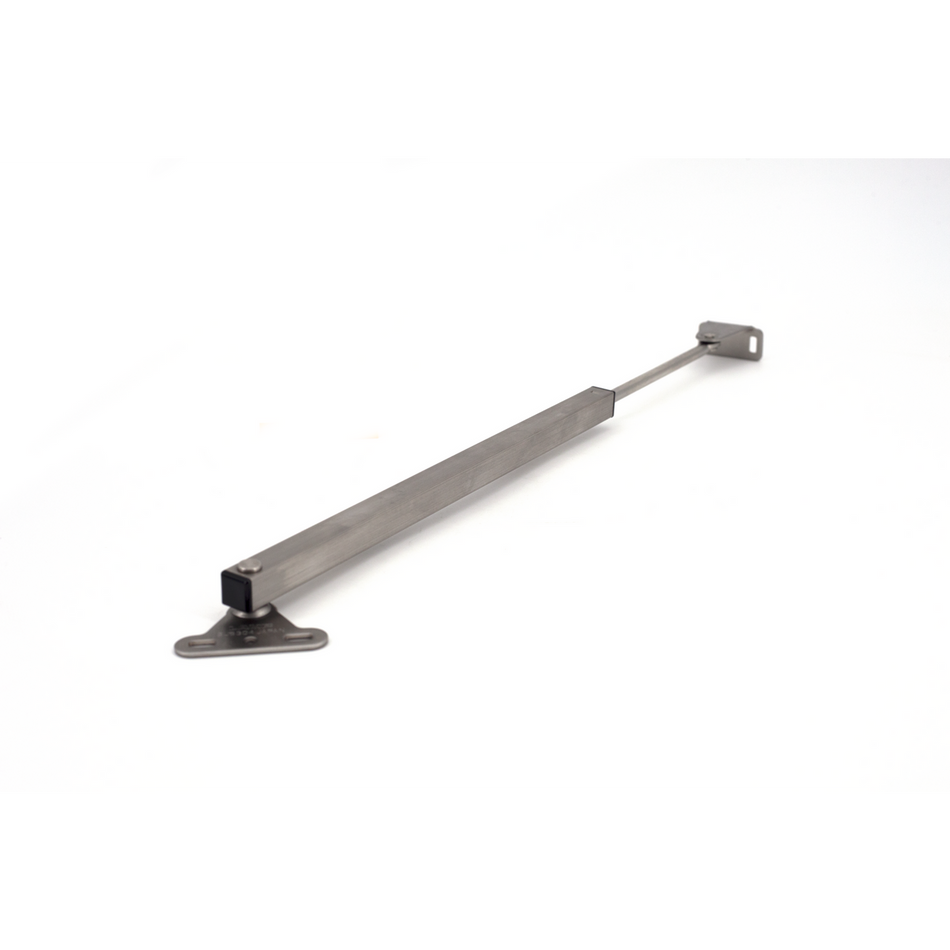 Sugatsune LK-335: 335mm cc Spring Loaded Lid Stay - Satin Stainless Steel